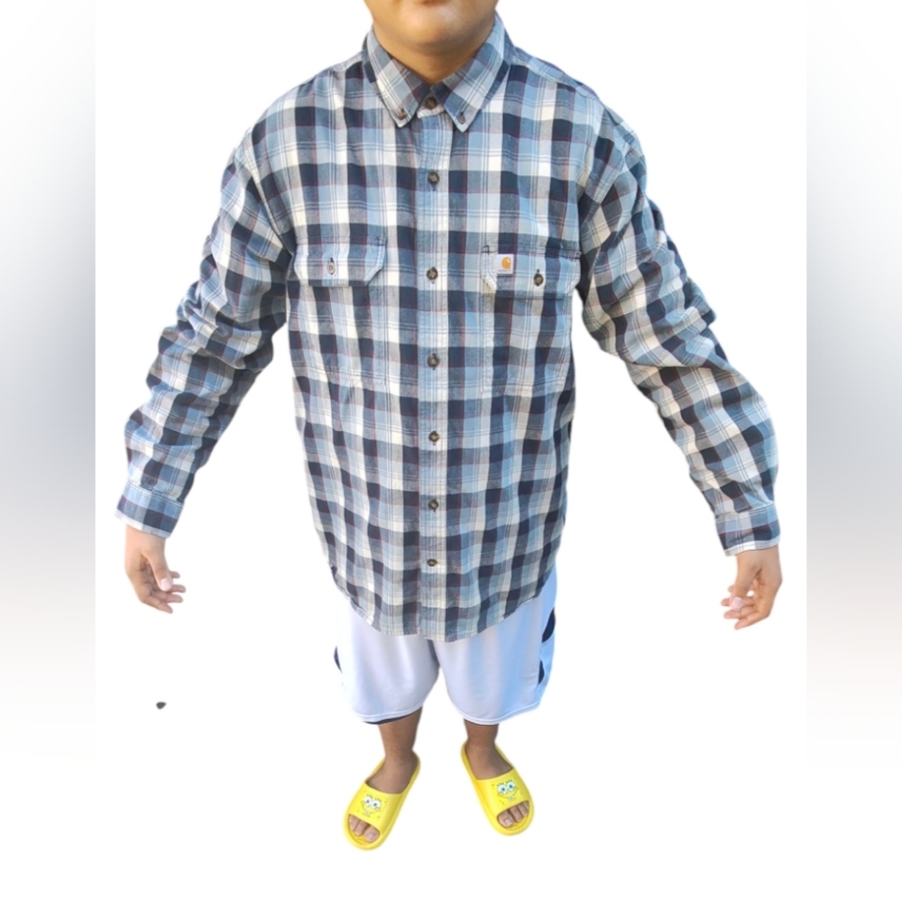 Plaid Carhartt Long Sleeve Shirt.